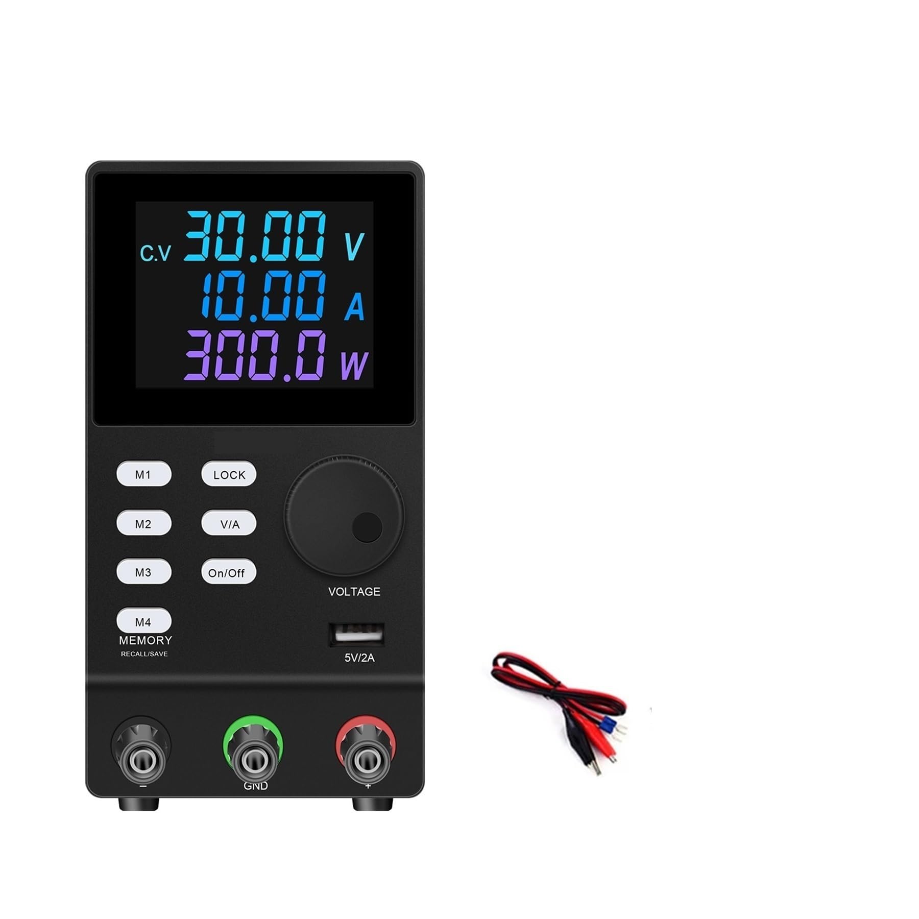 Fuente de alimentación CC ajustable 30V 10A con protección múltiple 1