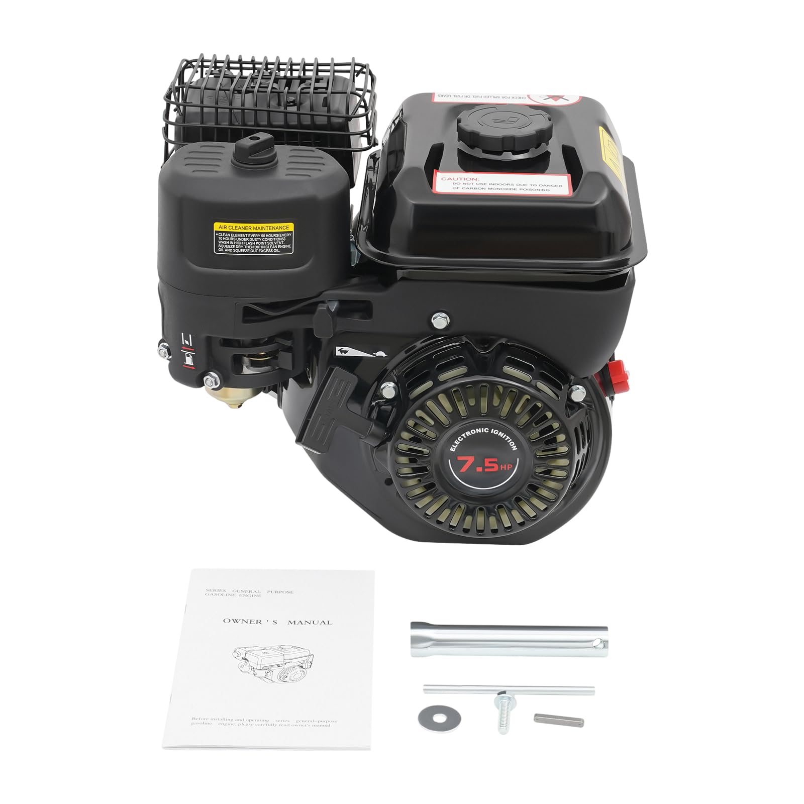 Motor de gasolina de 7,5 CV, motor de 4 tiempos, bajo consumo de combustible, motor de estacionamiento manual con función de protección contra la falta de aceite para máquinas de bomba, herbicidas
