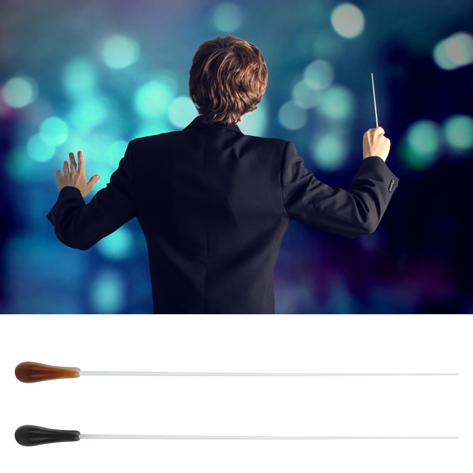 Bâton De Chef D'Orchestre En Bois Padouk - Professionnel, Équilibre Parfait, 38.7cm (avec Étui)