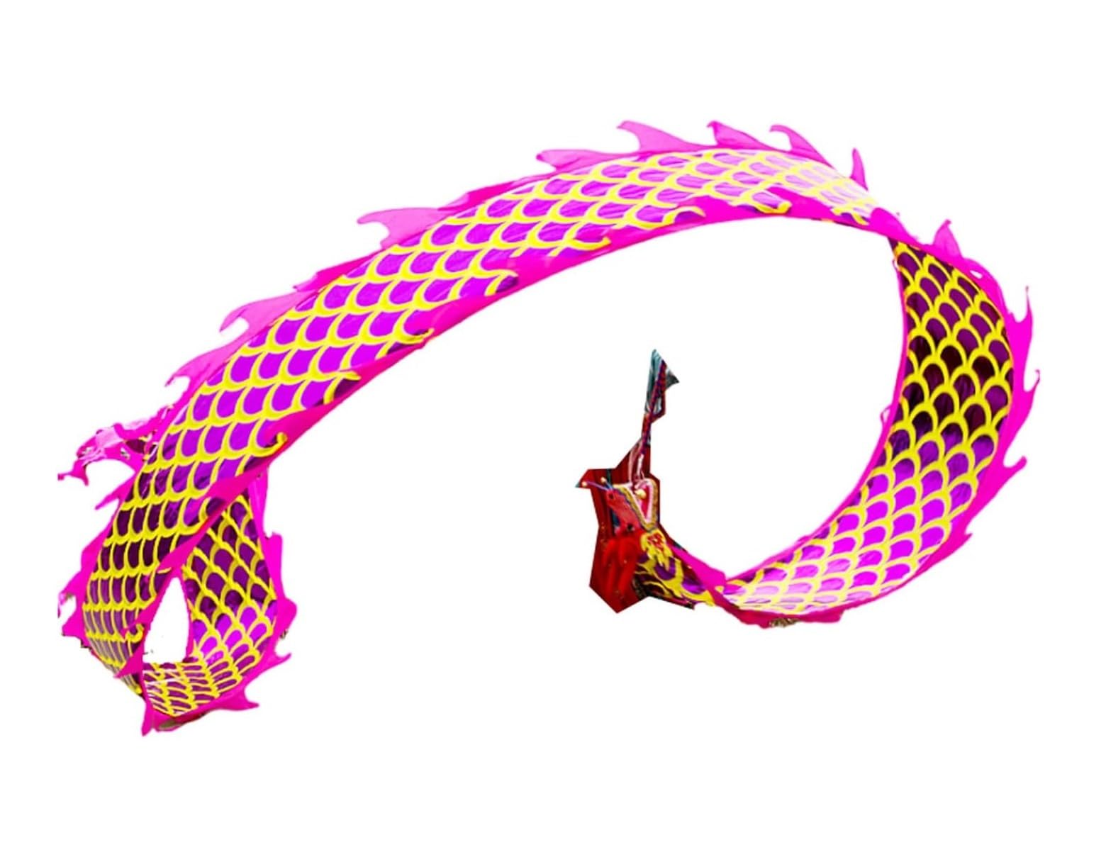 Drago Cinese per Feste 8m/26.2FT Cinese Dragon Dance Wulong Flowy Nastro Streamer per Esercizi di Fitness Prestazioni Danza del Leone Artigianato Feste Cinesi in Italia(Rot)