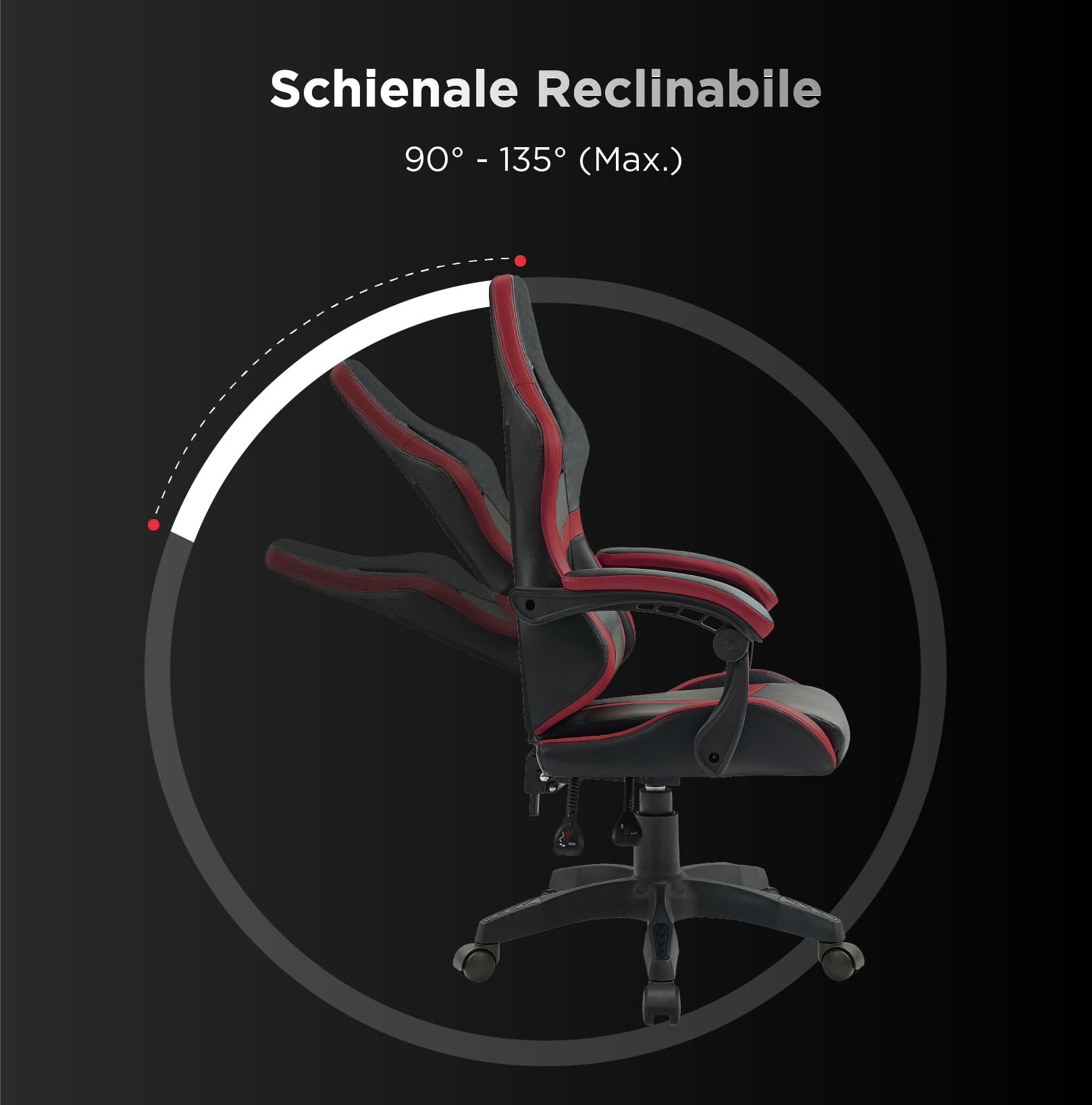 Nuwo Odin - Silla Gaming ergonómica, Silla de Ordenador para Ordenador de Videojuegos, Oficina, reposabrazos Acolchados curvos, Respaldo y Altura Ajustable, Soporte Lumbar y reposacabezas, 120 kg
