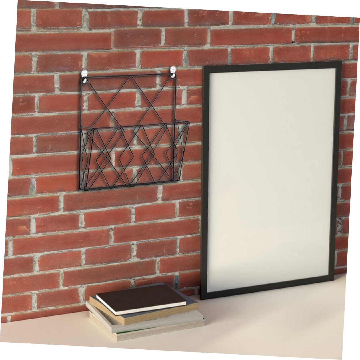 SOIMISS Portariviste da Muro Organizer Salvaspazio Supporto per Libri e Riviste in Ferro Nero Resistente e Decorativo per Ufficio e Matrimonio