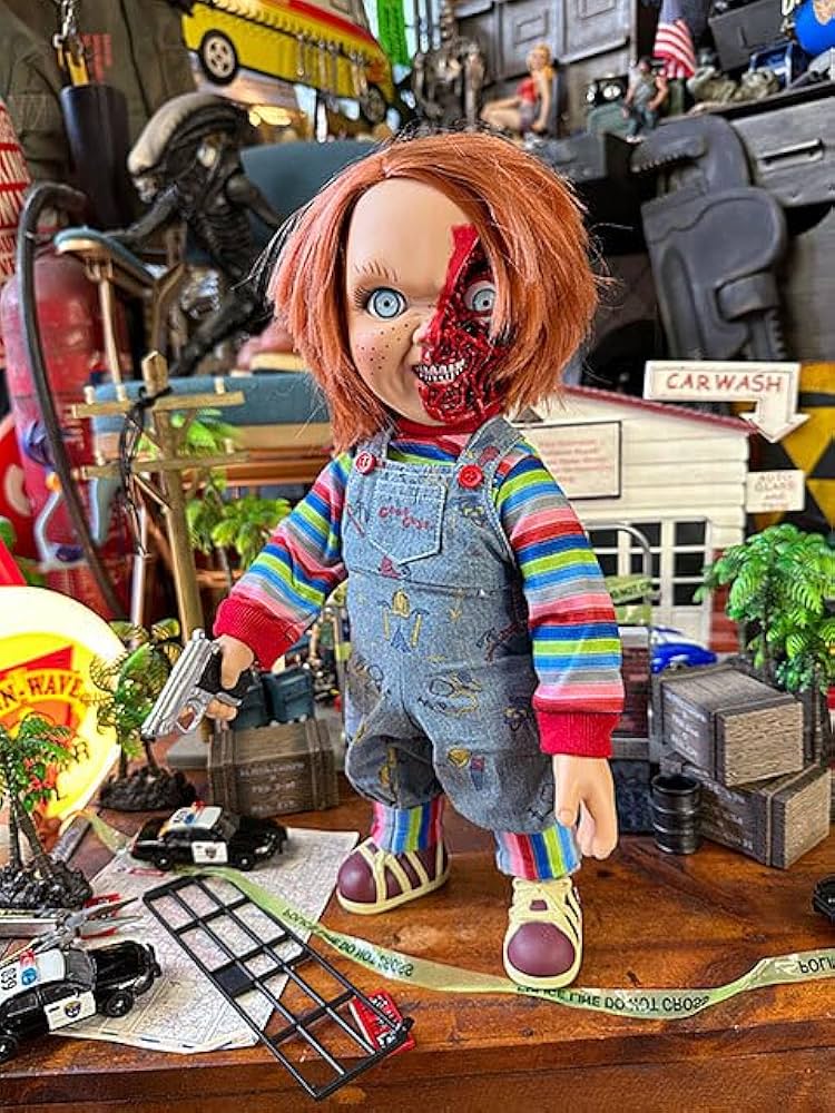 チャッキー ピザフェイス チャイルド・プレイ3 トーキング フィギュア Amazon | メズコトイズ 映画 チャイルドプレイ3 15インチ メガ