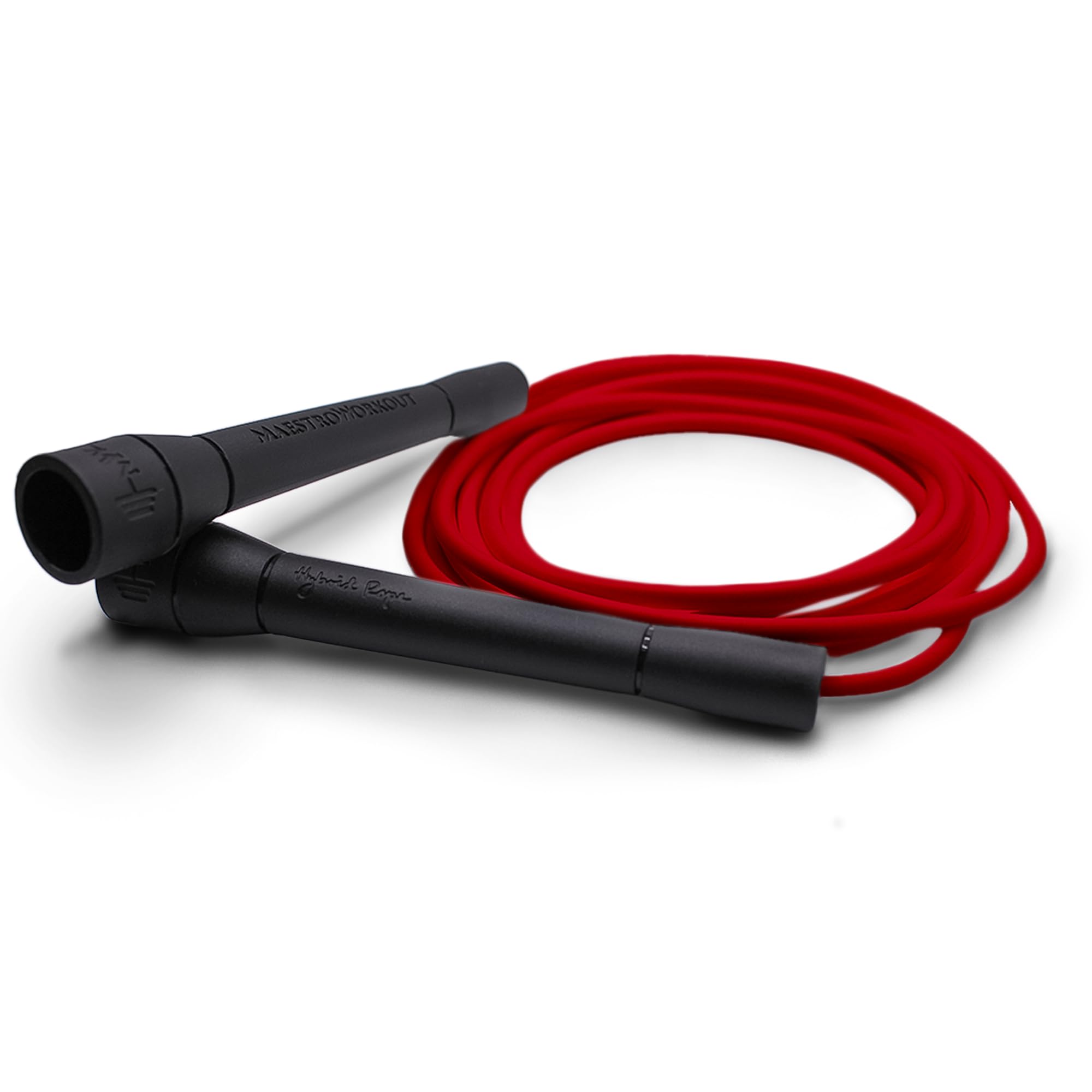 Hybrid Rope Pro Speed Jump Rope - 5mm PVC Skipping Rope with Premium Pro Handles - Adjustable Speed Rope for Cardio, Footwork, Boxing, Endurance and Home Workouts (Red) — image 1