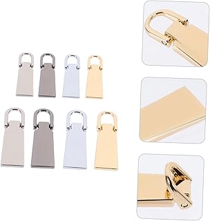 Alipis 8 Pçs Mochila Zíper Puxar Zíper Destacável Puxar Tenda Kit De Reparo Etiquetas Para Roupas Fixador De Zíper Saco De Zíper De Metal Puxador De Zíper Acessórios De Zíper Peças De