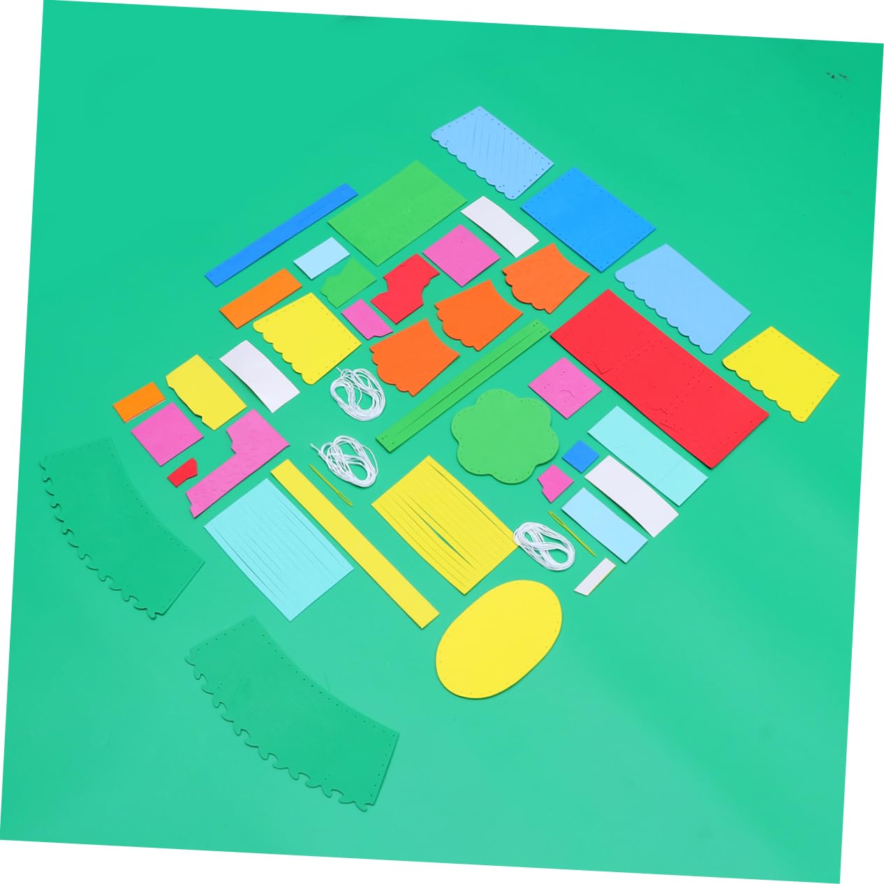 ERINGOGO DIY Handbags Craft Kit Eva Flower Basket Material Boys and Girls Sewing Kit Toddler Art Supplies Easter Baskets for Boys and Girls Preschool Project