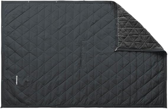 KAMMOK Mountain Blanket - Ultra-Plush Fleece, Water Resistant, Portable, Durable, Indoor/Outdoor Camp Blanket (84 in 50 in) - Granite Gray