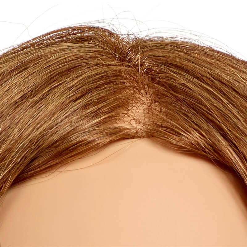 L'IMAGE Zestaw 3 głowic fryzjerskich Eco Line – Base Rebecca + Top 3 (głębokość koloru 7, średni blond, indyjskie prawdziwe włosy 30 cm długości włosów)