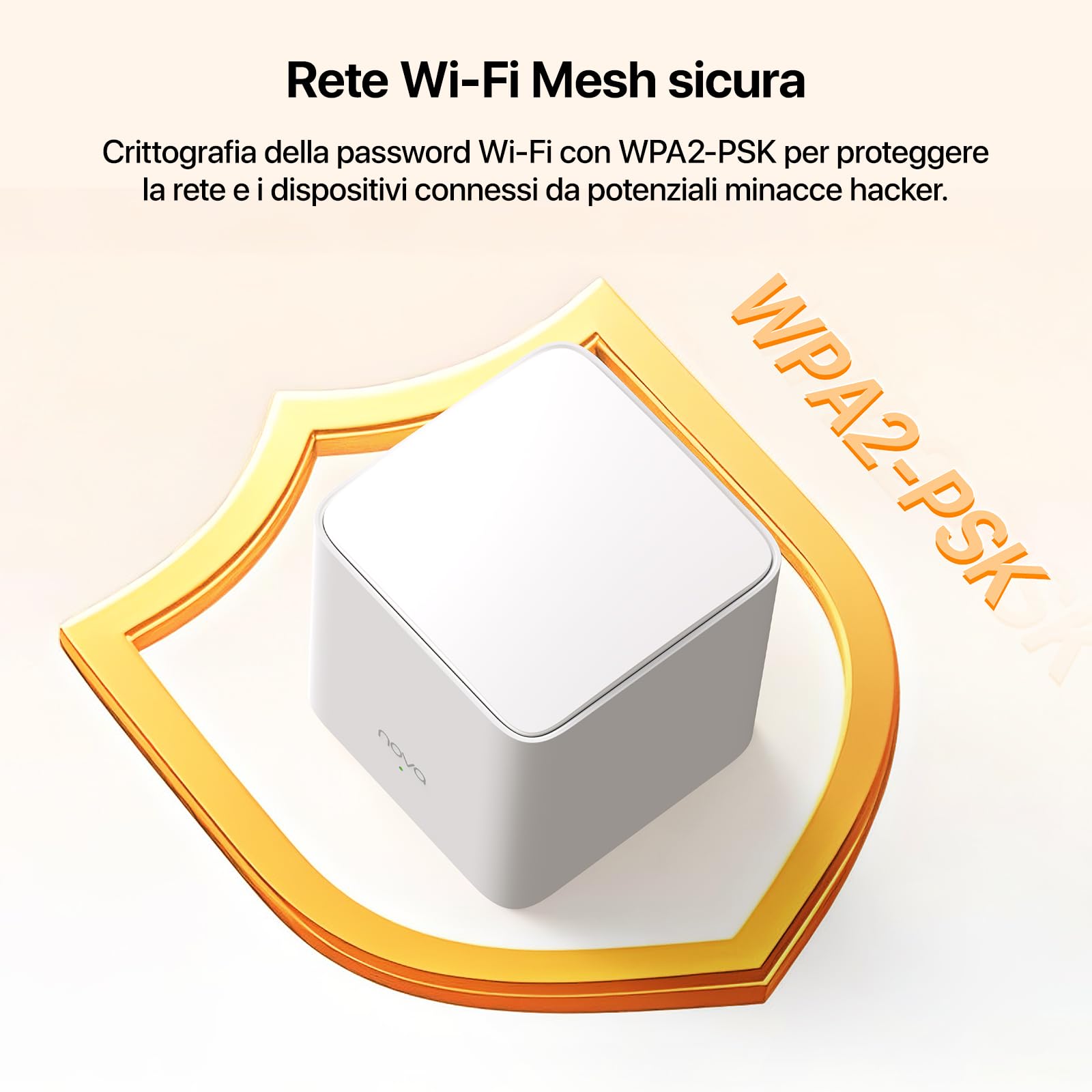 Tenda Nova MW5G Sistema WiFi Mesh, Dual Band AC1200 con Copertura Fino a 350 ㎡, 2 Porte Gigabit Ethernet, Soluzione WiFi Ideale per Casa Grandi con Muro Spesso, Confezione da 3 Pezzi