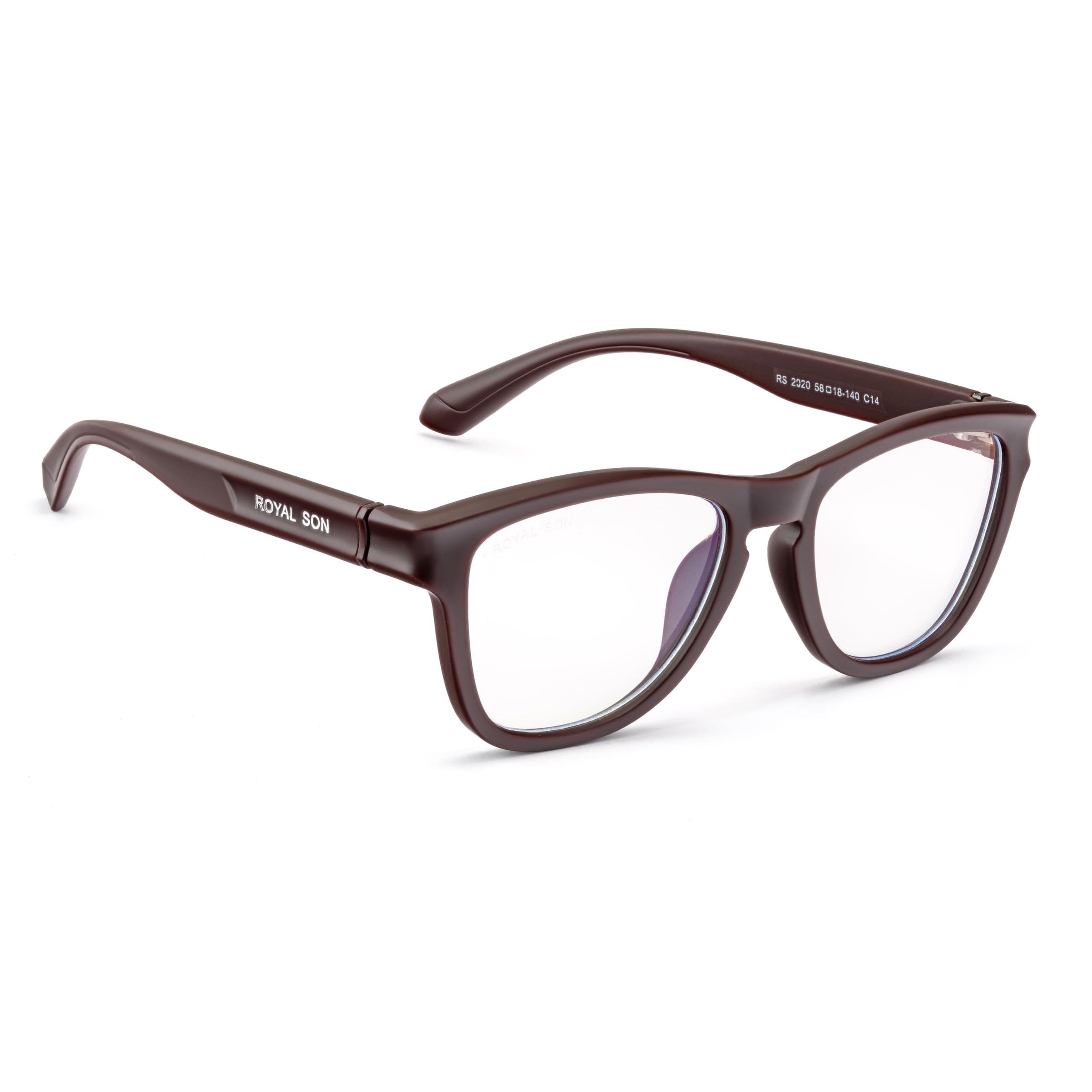 ROYAL SON Gafas de computadora cuadradas retro de borde completo, bloqueo de luz azul y protección UV, para hombres y mujeres, grandes, RS2020