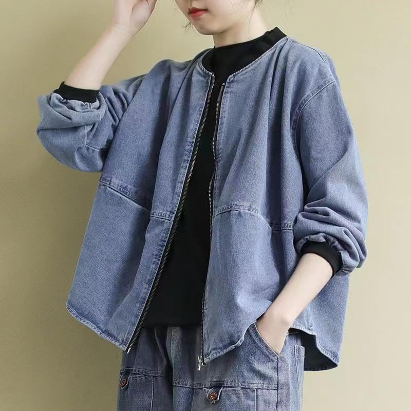 Ladies' Winter Korean Style Denim Jacket - Image 4