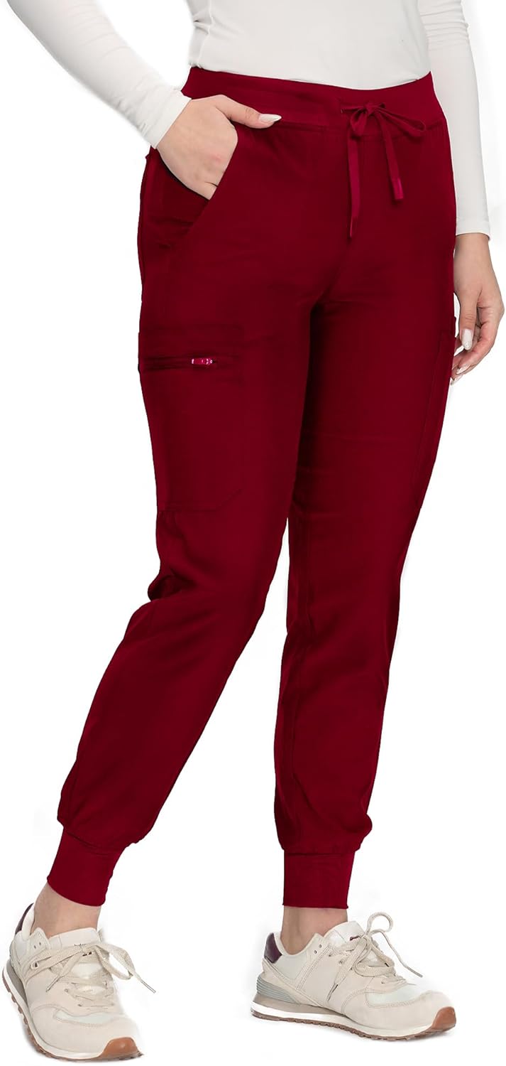 COZYFIT Scrub Pants for Women - Cargo Pants Scrubs with 7 Pockets,Soft Stretch