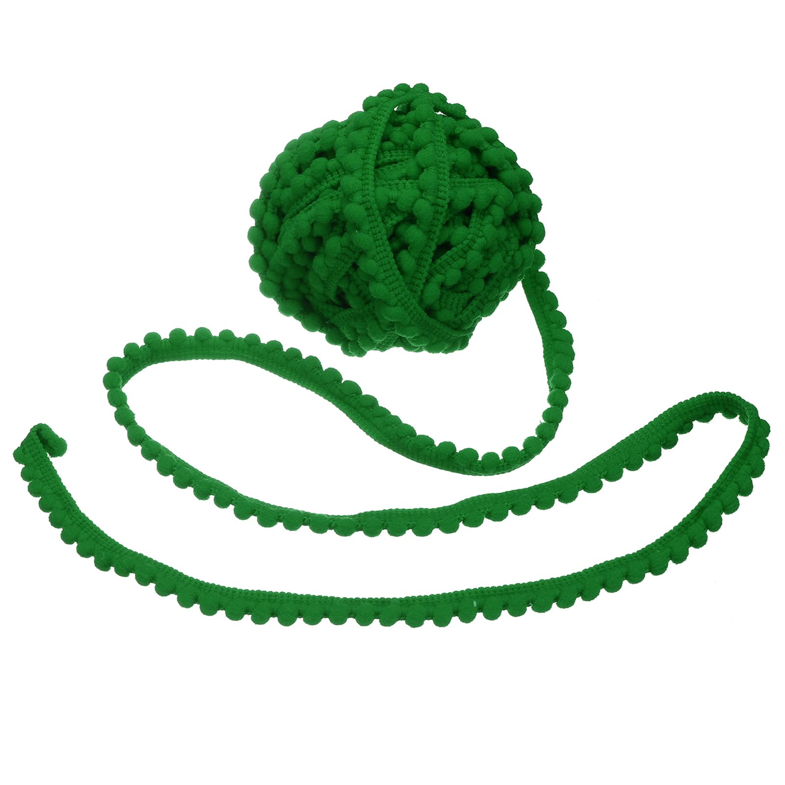 Ruban à pompons vert pour réparer et embellir un vêtement usé