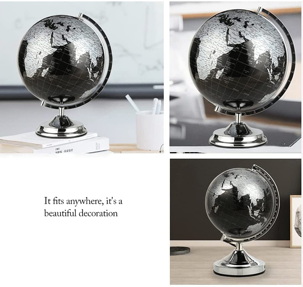 Deko-Globus Globe Manuelle 360 ​​° -Rotationskugeln mit Metallbasis Weltkugel für Schüler, die Lernen und Bildung, geografische Globen interessant
