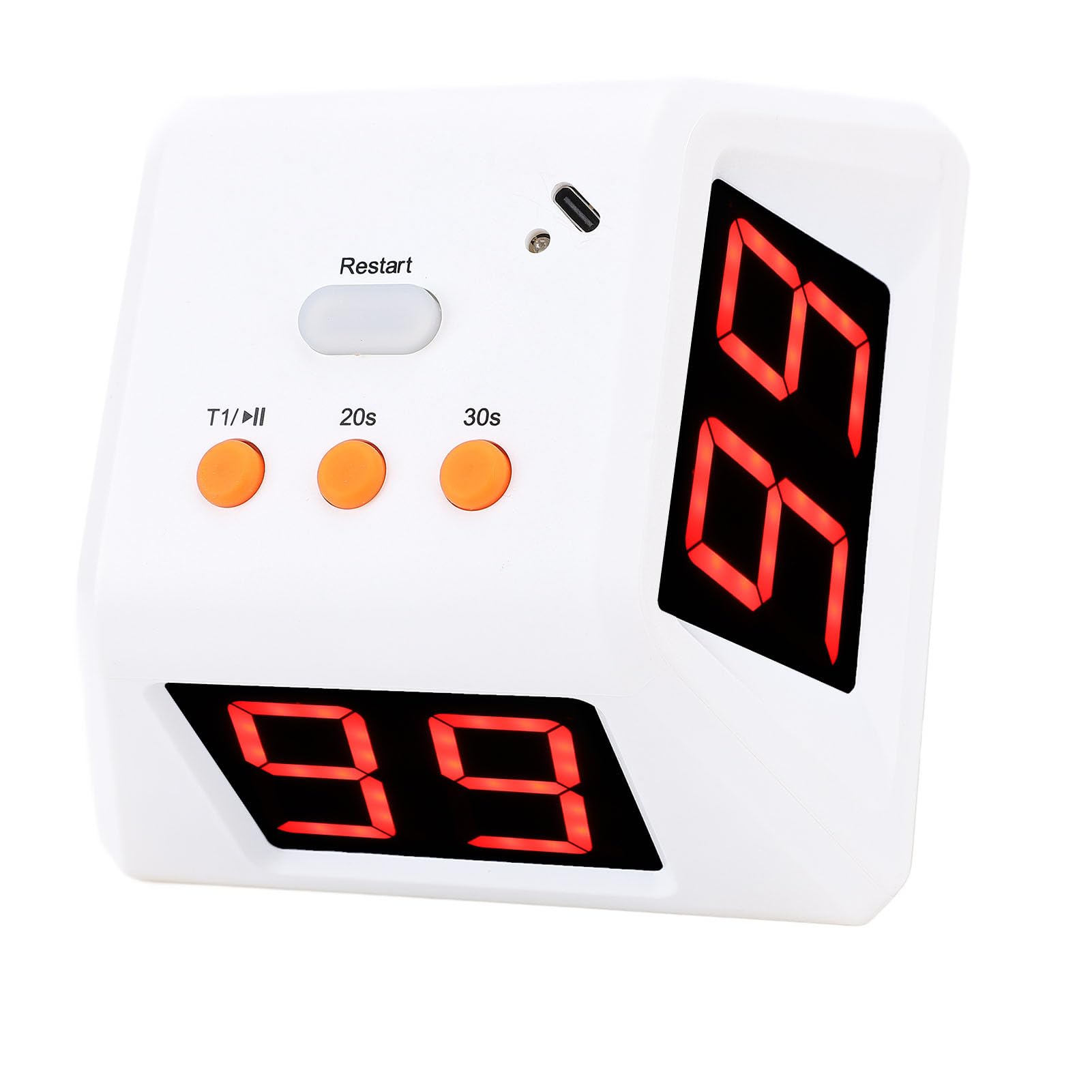 Fafeicy Timer Digitale a 4 Lati, Materiale ABS, Design Intuitivo, Cronometro Portatile con Sveglia da Cucina, Perfetto per l'uso in Cucina e in Classe