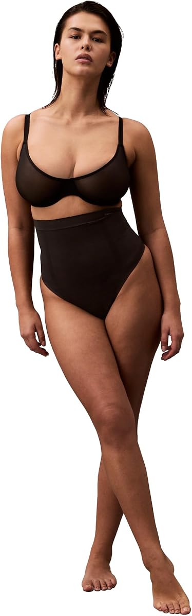 Calvin Klein Shapewear Secure Sculpt Tanga de cintura alta para mujer