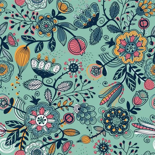 Papel pintado vintage floral rosa y amarillo para decoración de paredes interiores de casa 2