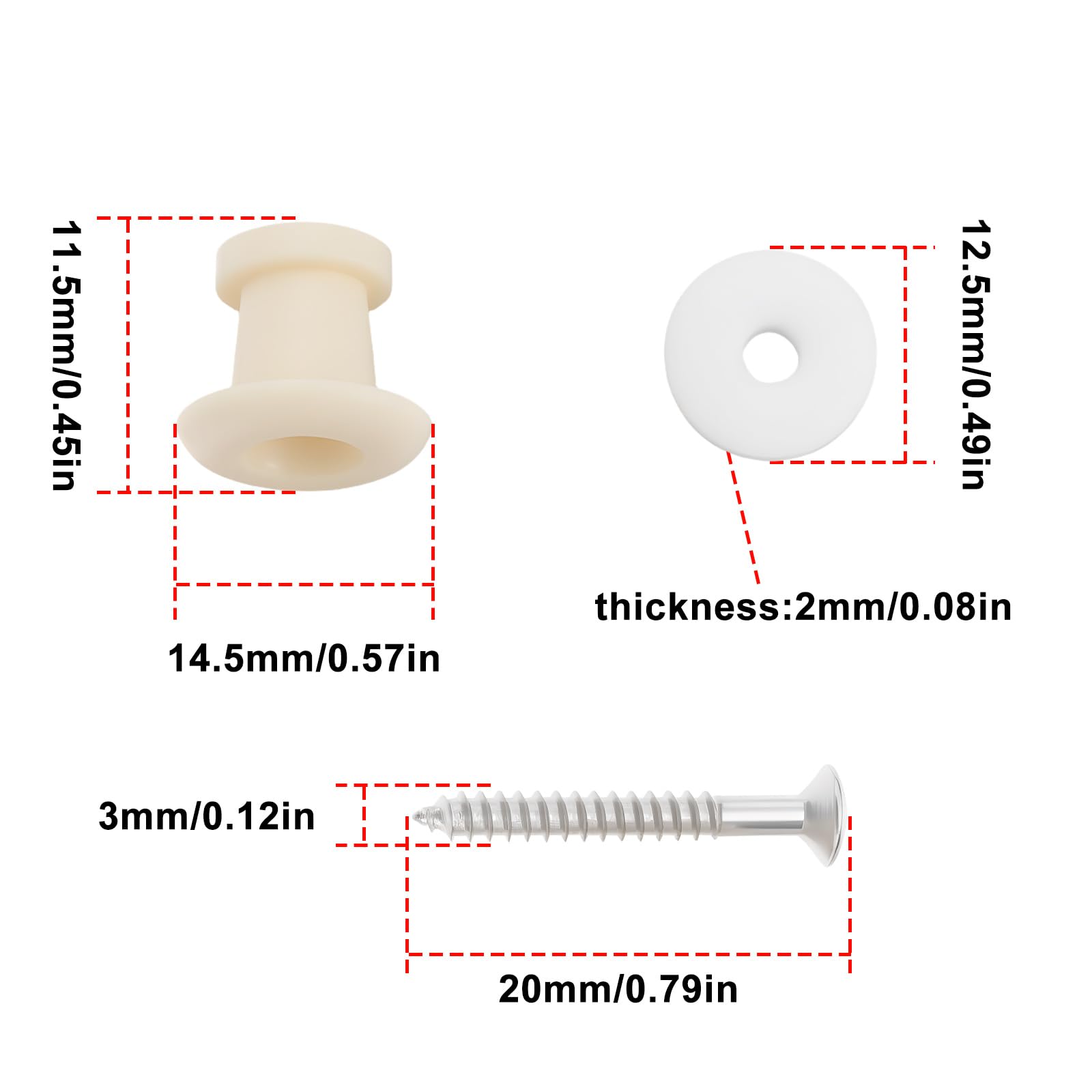 The Lord of the Tools 2pcs Mushroom Head Guitar Strap Lock Buttons for Electric Acoustic Guitar and Bass - Image 2