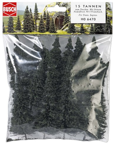 Busch 6470  - Abetos (15 Unidades) HO