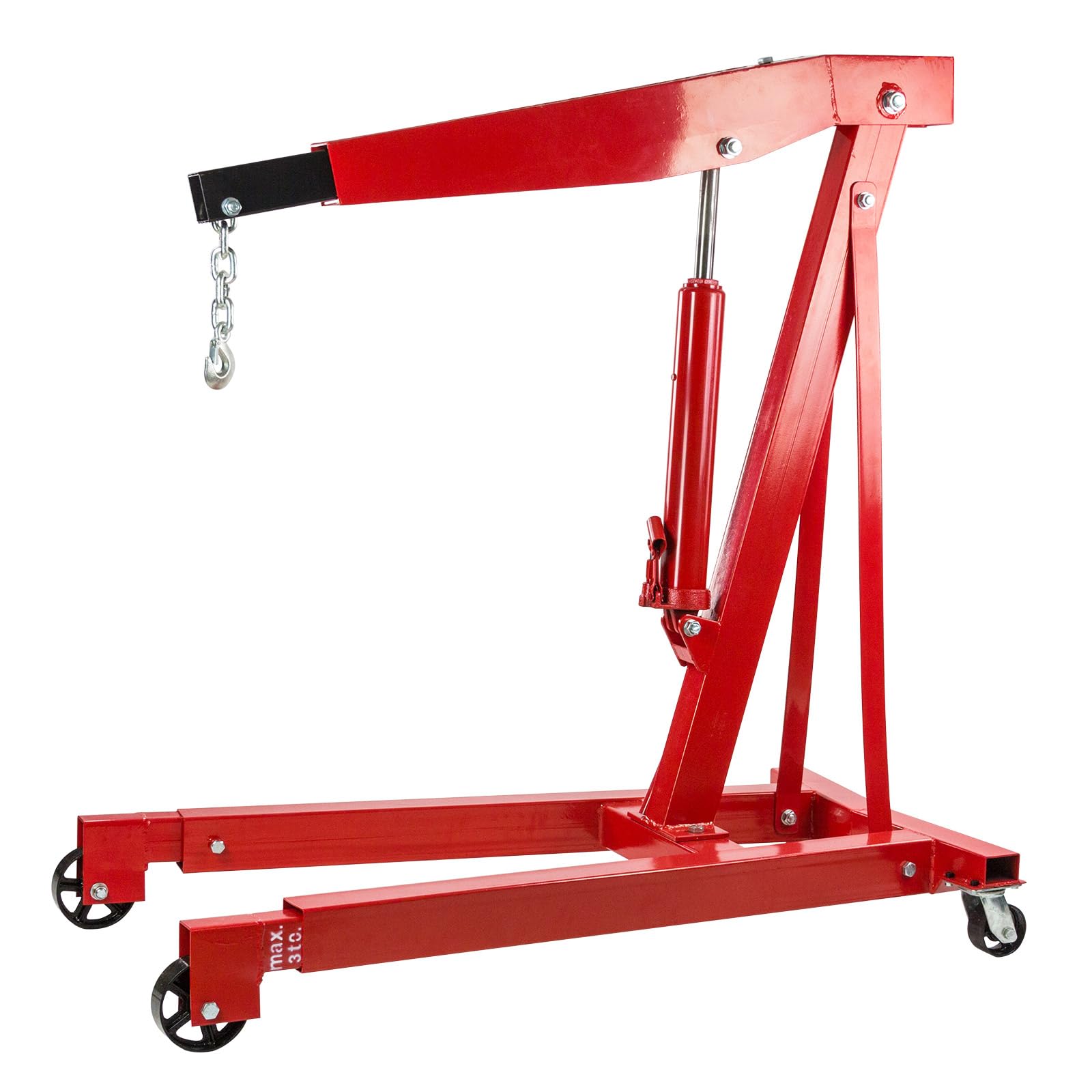 DEMA Werkstattkran 3000 kg / 3 t - Kran, Motorkran, Motorheber, Hebekran, Getriebekran - Stabil, Mobil, Belastbar - Für Auto, Motoren, Werkstatt, Garage, Lastenheben