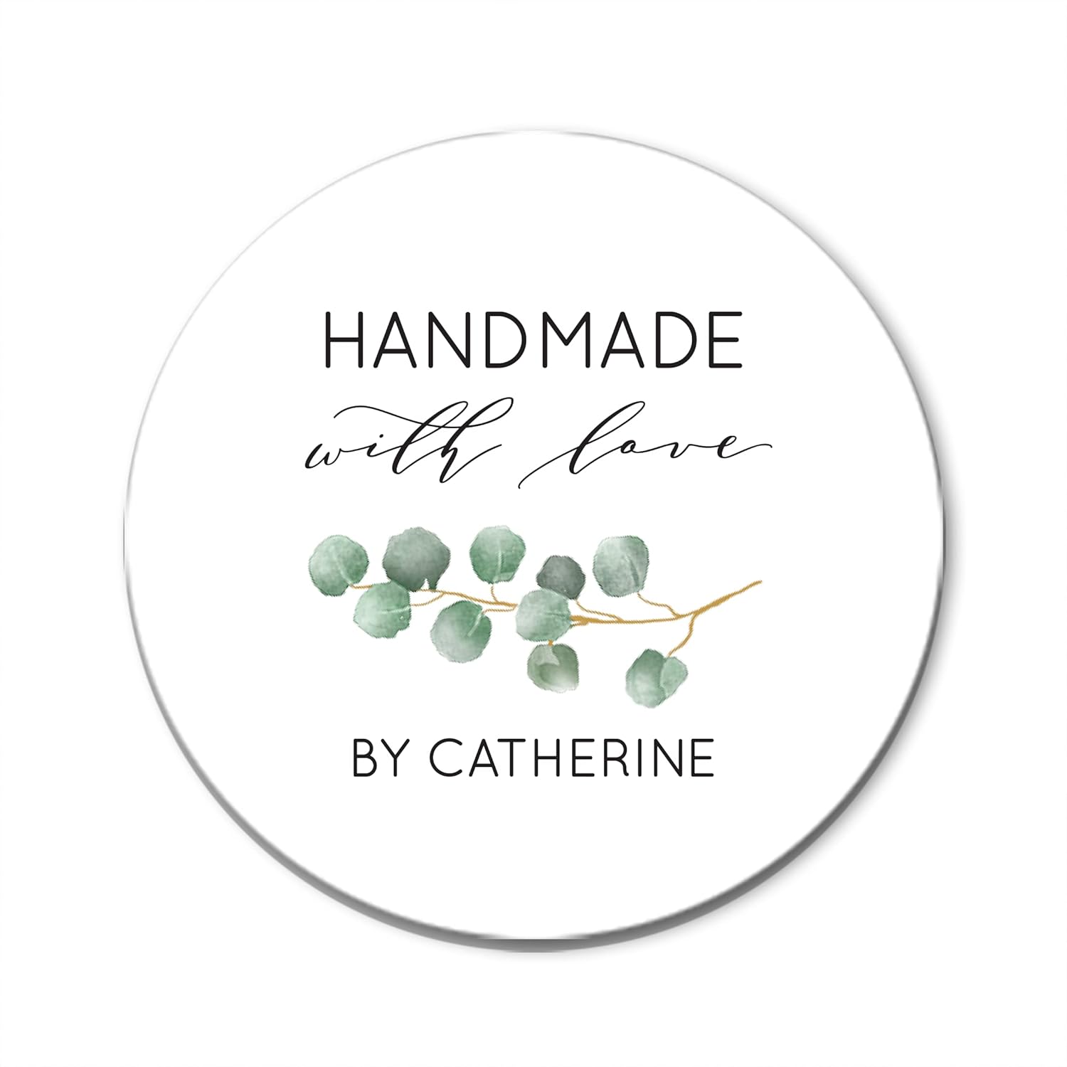 Custom Made with Love Stickers, Handmade Gift Stickers