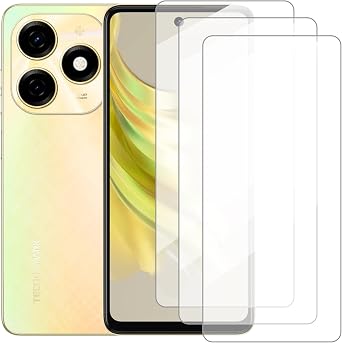 Screen Protector Compatible with Tecno Spark 20 KJ56.6 Inch [3 Pack] Glass Screen Protector Suitable for Tecno Spark 20 KJ5, Tempered Glass Protective Film