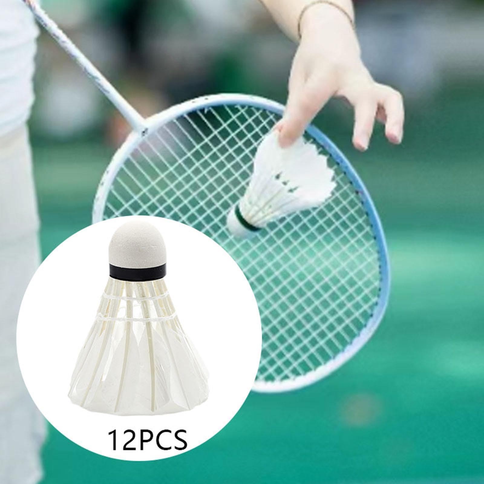 kowaku Duck Feather Badminton Shuttlecocks, Badminton Birdie, Accessories,Training Balls,Badminton Balls for Indoor,Training Outdoor, 12pcs