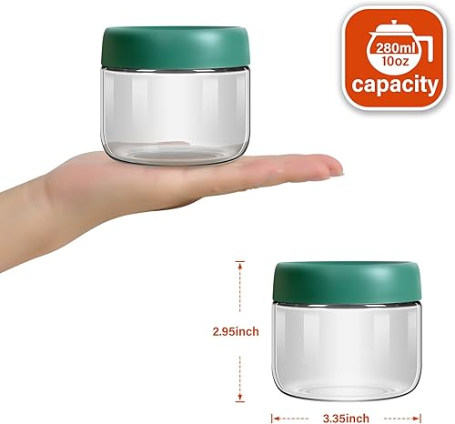 Miniatura 2 de EONJOE Paquete de 6 tarros de vidrio de 16 onzas con tapa de rosca para condimentos de avena durante la noche, alimentos para bebés, recipientes de