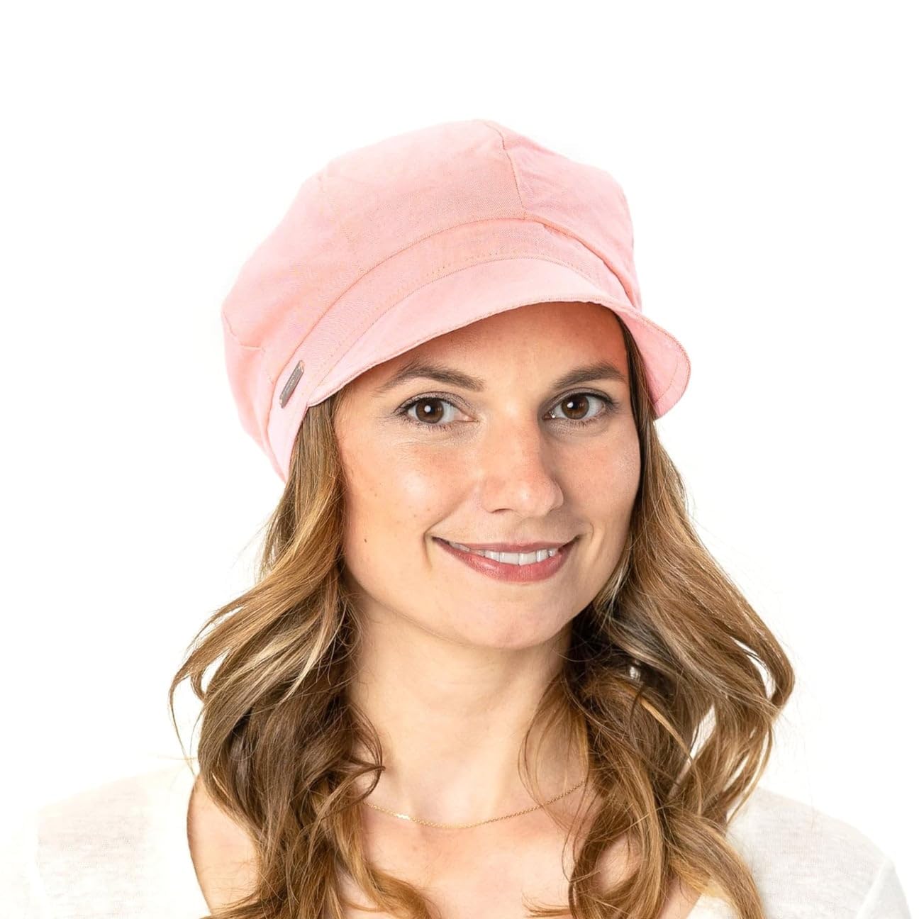 Seeberger Chambry Ballonmütze Baumwollcap Damencap Sommercap Sonnencap Cap Mütze Damen - mit Schirm, Futter Sommer Frühling-Sommer