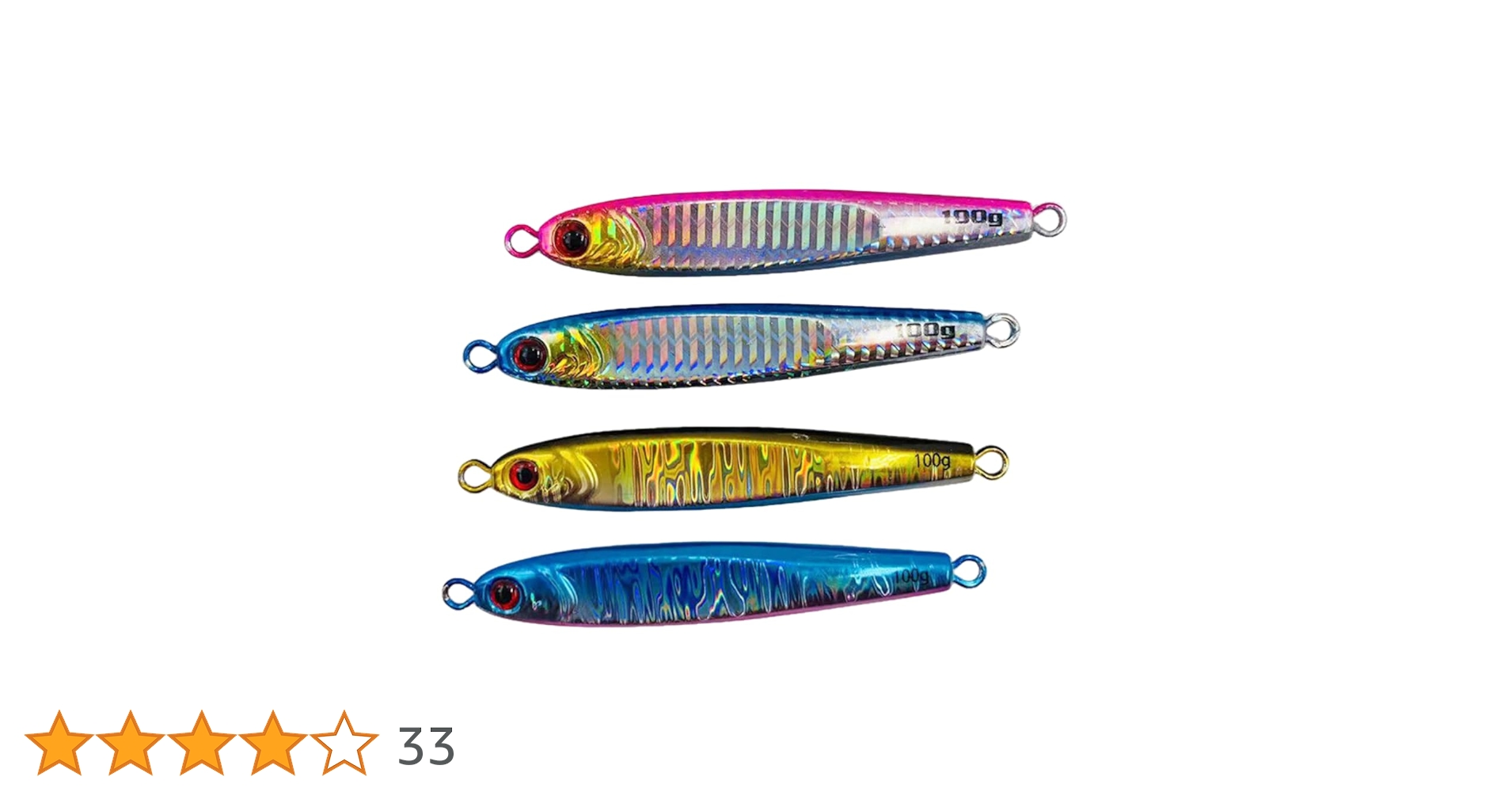 Amazon.co.jp: 【HIROZEN ヒロゼン】メタルジグ ルアー 4本セット 4色