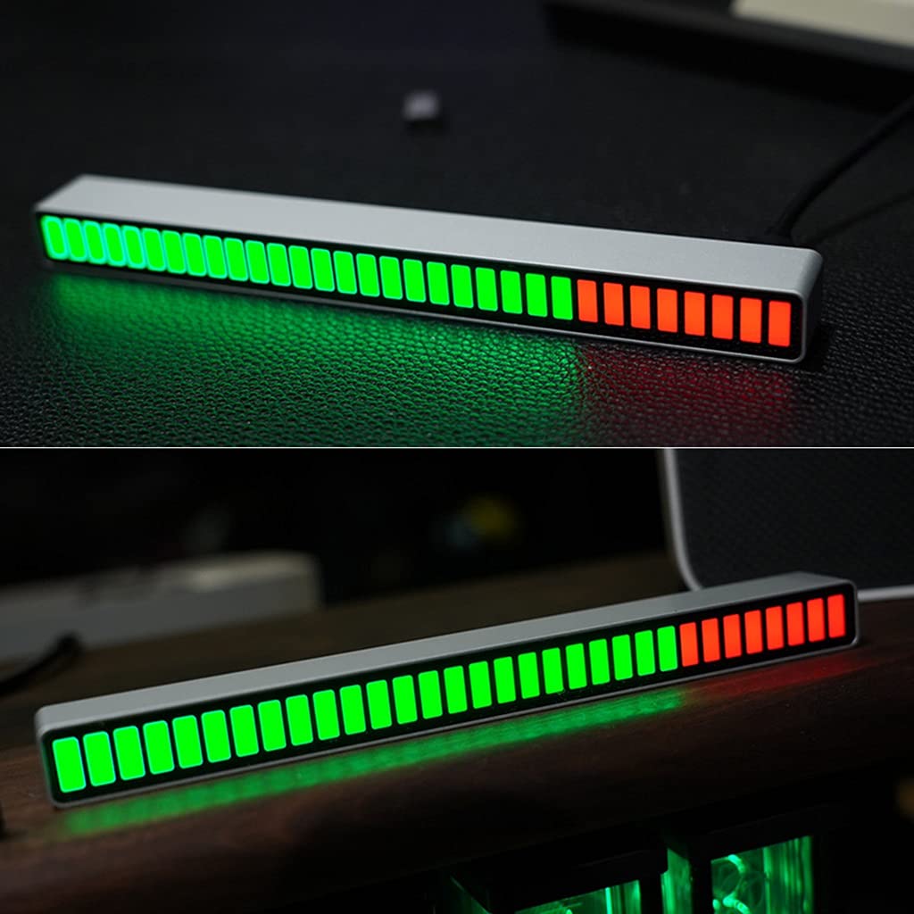 JDKC- Visualiseur de Musique, Analyseur de Spectre Audio, Lumières de Rythme de Ramassage Activées par la Voix, Module Vu-mètre LED, Alimenté par USB