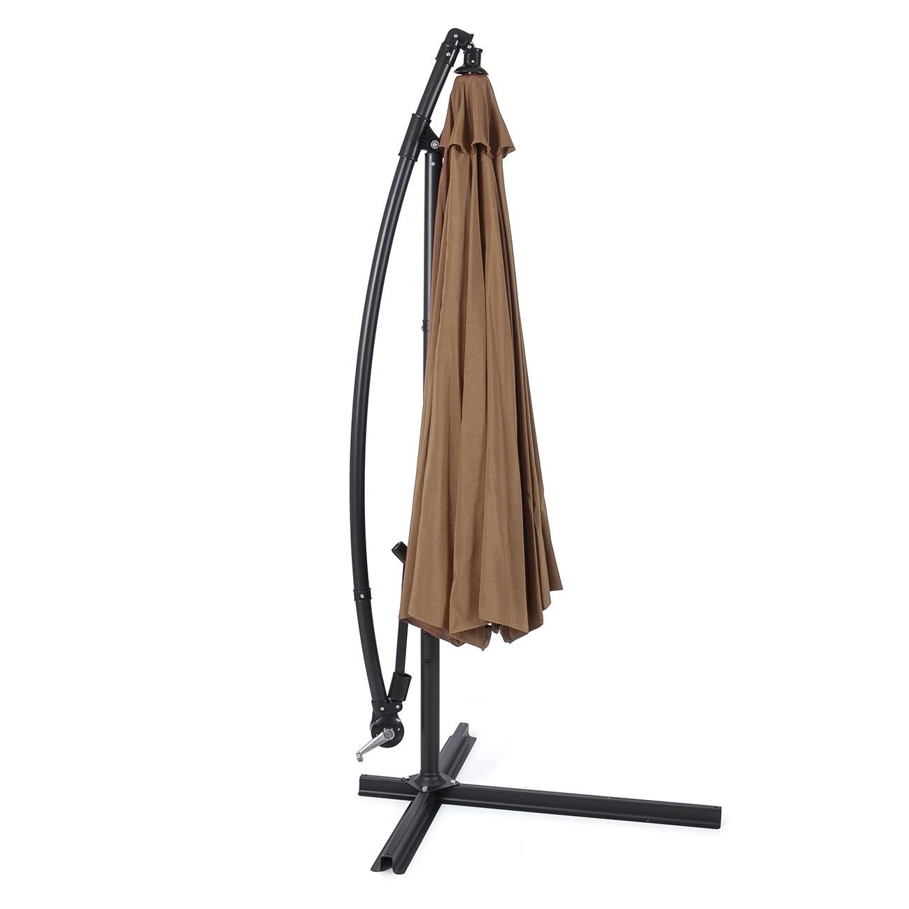 9.6' eastlake offset patio umbrella with base Okak 9 Ft Outdoor Patio Umbrella with 6 Sturdy Ribs Push Button Tilt Market  Table Umbrella with Crank for Pool Deck Garden Backyard : Target