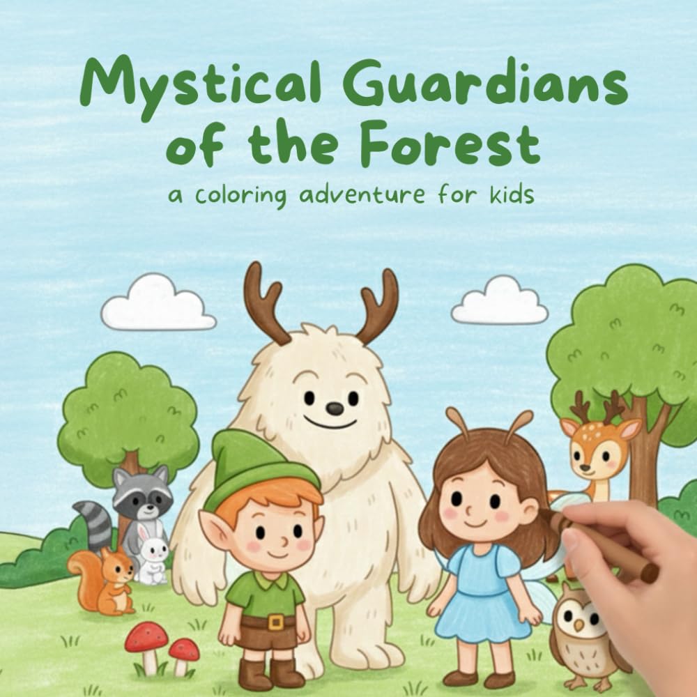 Mystical Guardians of the Forest: a coloring adventure for kids