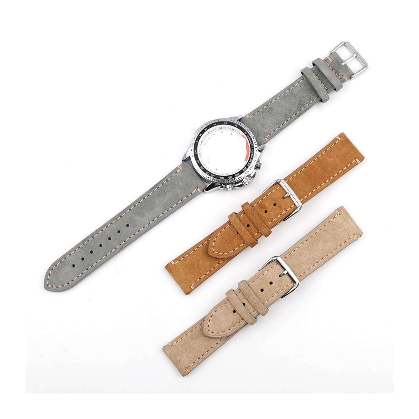 Cinturino per orologio in vera pelle scamosciata morbida 18 20 22 24mm Cinturino in pelle da corsa a sgancio rapido per uomo donna