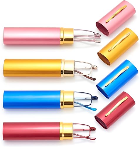 Miniatura 2 de Anteojos de lectura de bolsillo delgados para hombres y mujeres, lentes compactas súper transparentes, lentes con marco de metal con bisagra de