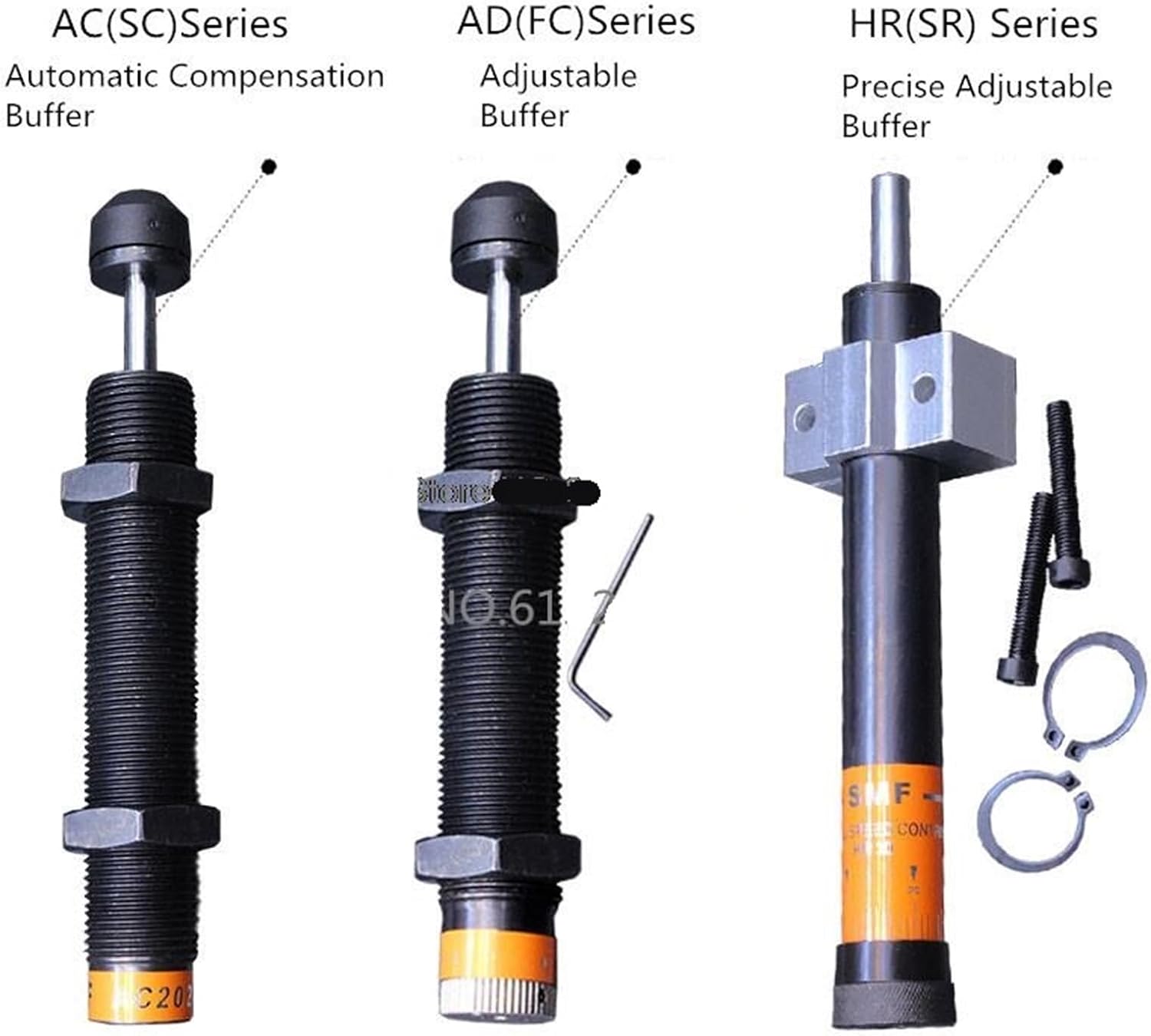 AD Hydraulic Shock Absorber Air Buffer AD1410 AD1412 AD1416 AD1420 AD1425 AD2540 AD2550 AD2580 1Pcs(AD1412)