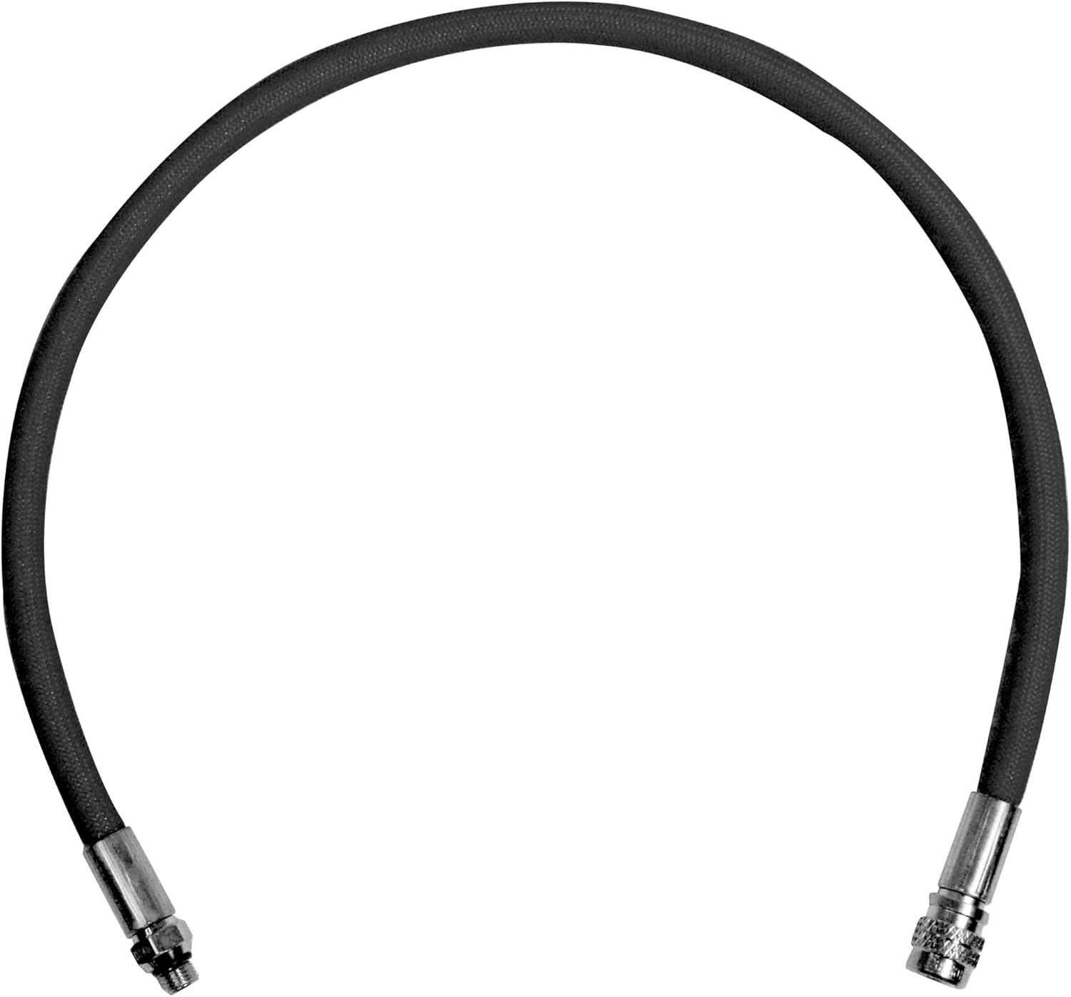 Scuba Choice 27" Black LP Low Pressure Braided Hose for Standard BCD, Durable TPE Core, Polyester Outer, 1,000 PSI Working Pressure, 4,000 Burst Strength, Lightweight and Flexible Diving Safety