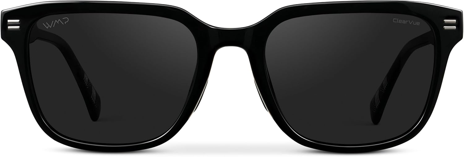 WMP Eyewear - Men's Rectangular Performance Sunglasses - Designed for Golf with Anti-Reflective Lenses and Non-Slip Nose Pads