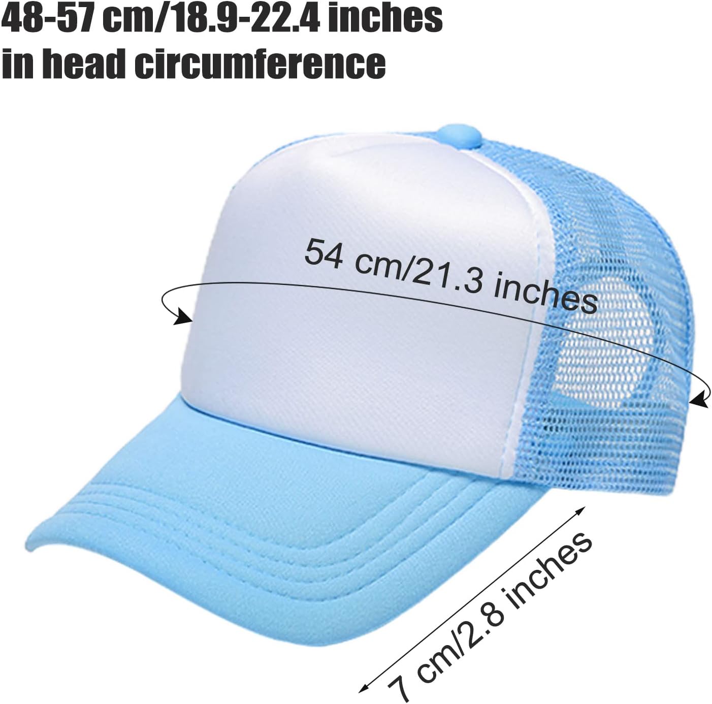 10 Pack Kids Trucker Hats Boys Girls Colorful Baseball Hats Adjustable Sublimation Blank Mesh Plain Baseball Caps - Image 2