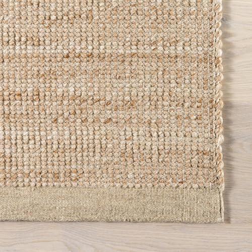 Image of Nuloom Palisades Beige Solid Flatweave Area Rug, 10' x 14' | Nuloom Palisades Solid 10' x 14' Wool Area Rug for Living Room Bedroom Dining Room, Beige