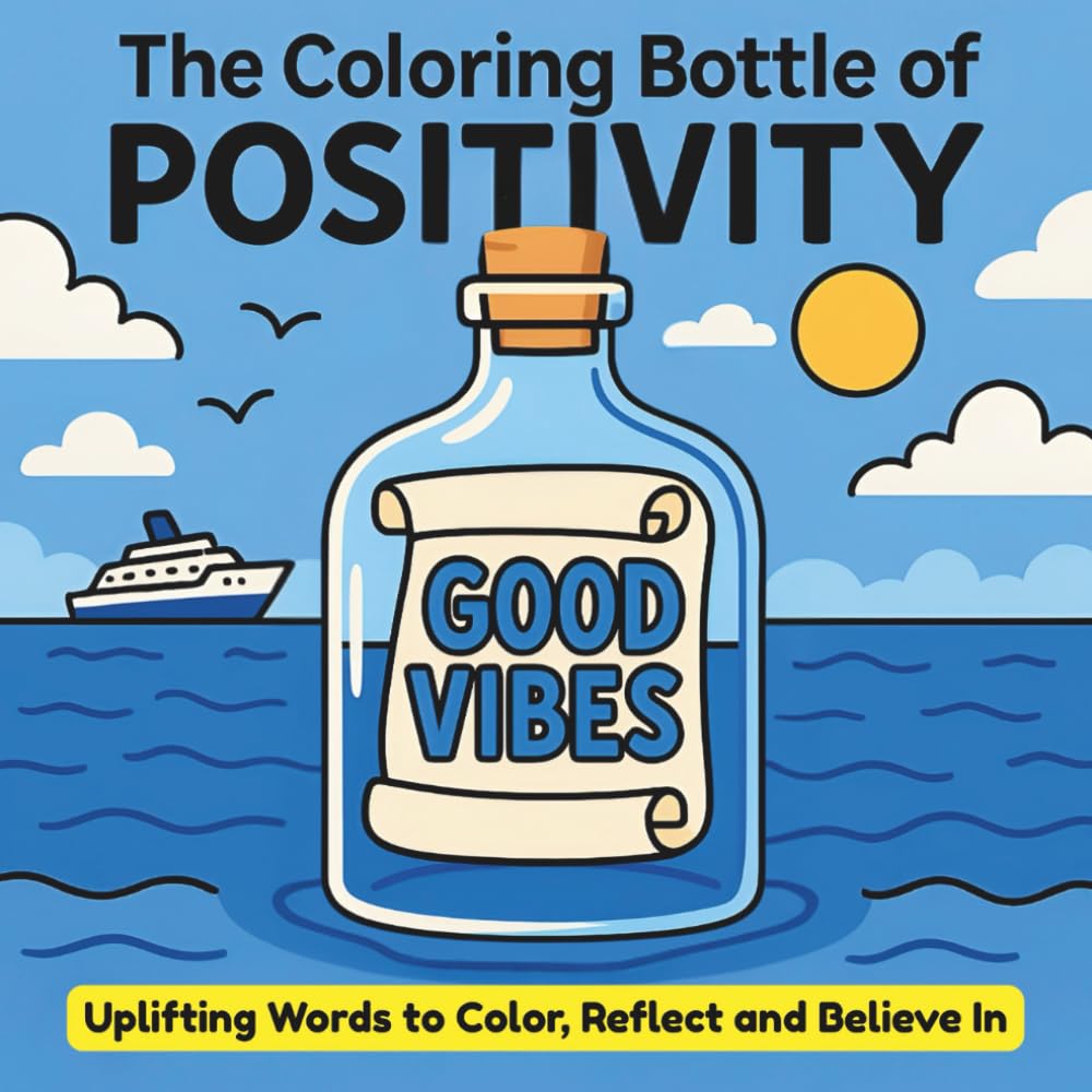 The Coloring Bottle of Positivity: Uplifting Words to Color, Reflect and Believe In