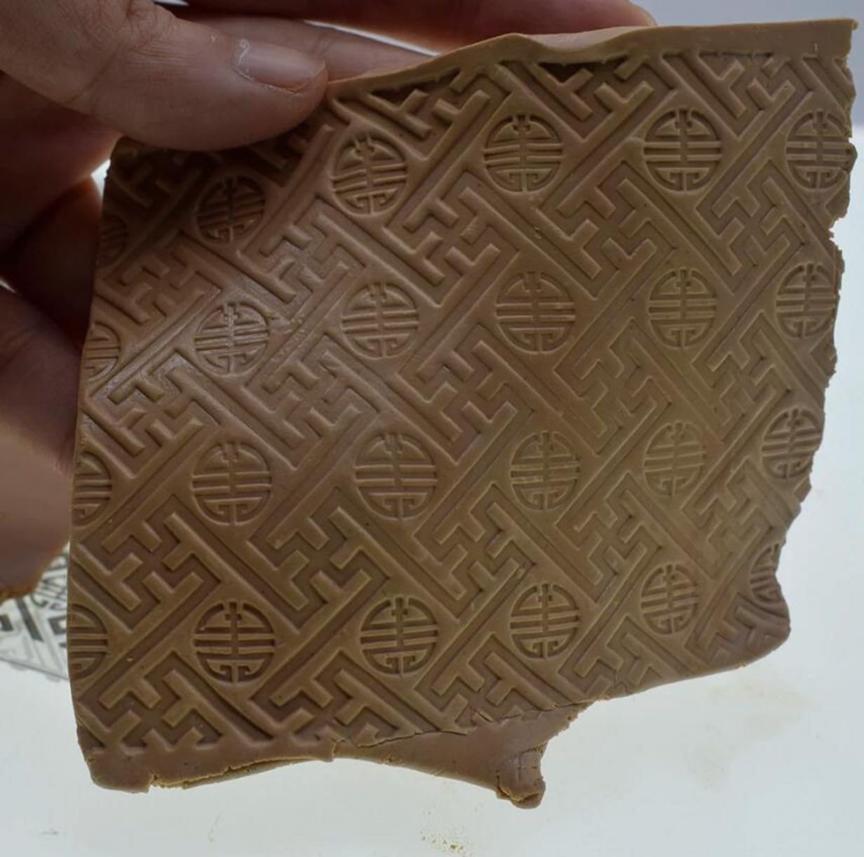 YJIUYUANQ 1‑Set Nature Texture Stamps, Reusable Sculpey Craft Tools for Pottery Jewelry Handmaking