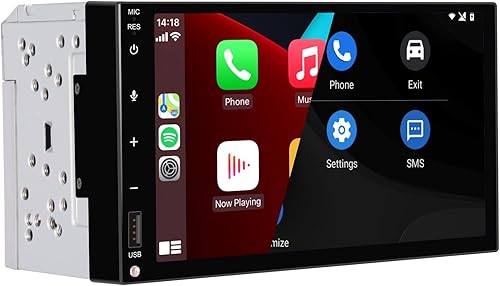 Miniatura 1 de YZKONG Estéreo de coche compatible con Carplay inalámbrico y Android Auto, doble DIN 7 pulgadas IPS pantalla táctil receptor de radio de coche con