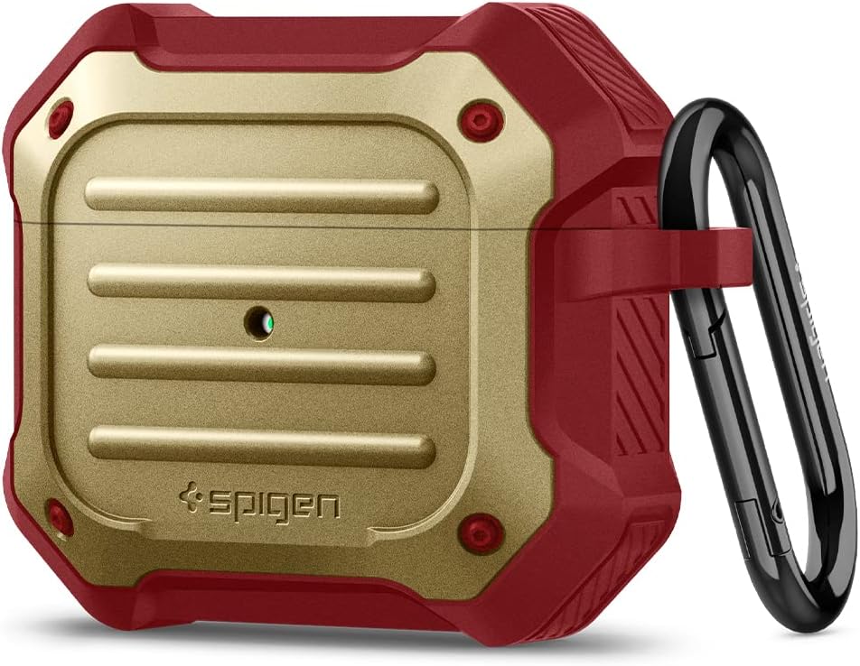 Spigen Tough Armor Designed for Airpods 3rd Generation Case Protective Airpods 3 Case with Keychain (2021) [Dual Layer Solid Protection] - Military Green : Electronics