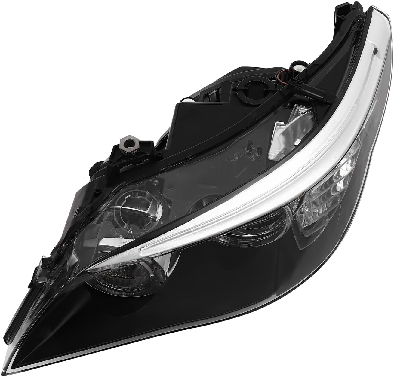 XIJIE - HID Headlight Assembly For 2008-2010 BMW E60 E61 528i 535i Xenon/HID Projector Headlight w/AFS Headlamp Driver's Left Side Black Housing (L)