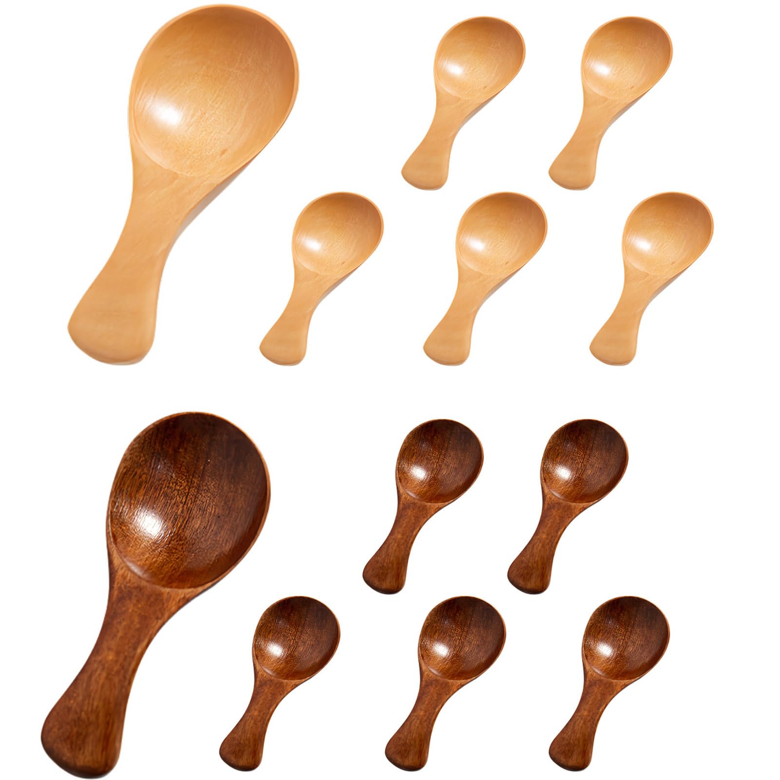 12 PCS Small Wooden Spoons,3.2