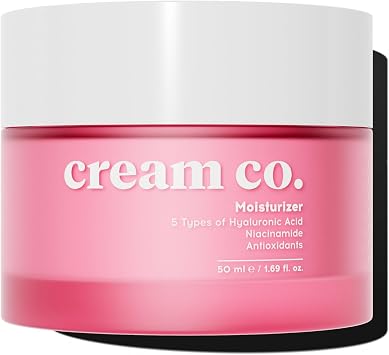 Cream Co. Water Based Moisturizer Moisturizing Brightening Face Cream, Hyaluronic Acid, 50 ML, All Skin Types