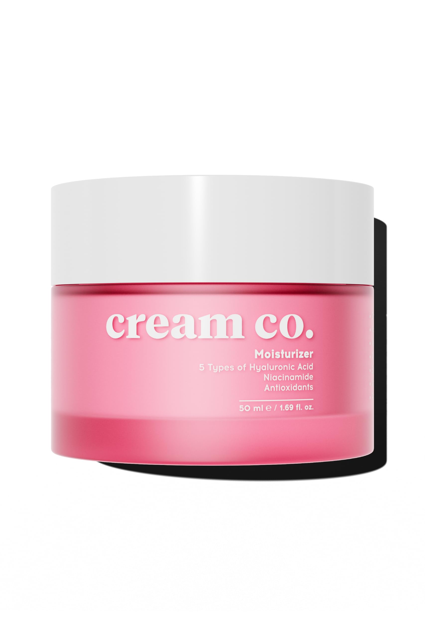 cream co. 50ml Moisturiser Face Cream for Women & Men, All Skin Types, Hyaluronic Acid, Niacinamide (Vitamin B3), Evens Out Skin Tone, Revitalizes, Brightens, Hydrates, Vegan Face Cream