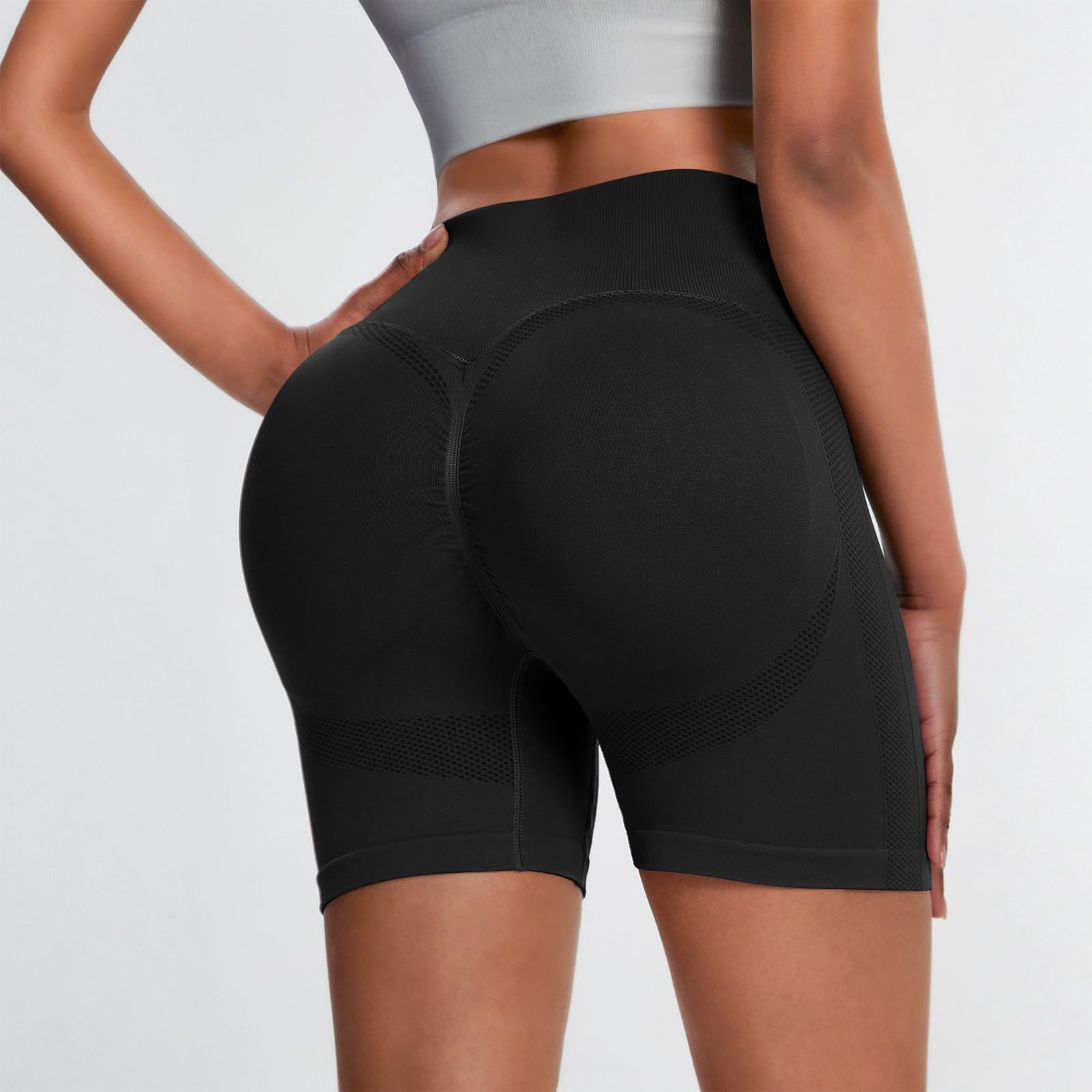 Mallas Cortas Mujer Push Up Pantalones Cortos Mujer Deporte Cintura Alta Short Deportivo Elásticas para Gym Yoga Correr Fitness Running Jogging