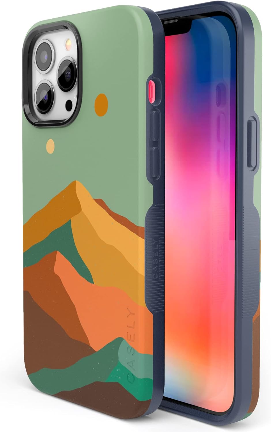 Casely iPhone 13 Pro Case | Endless Peaks | Colorblock Mountain | Bold Protective Design | Compatible with MagSafe